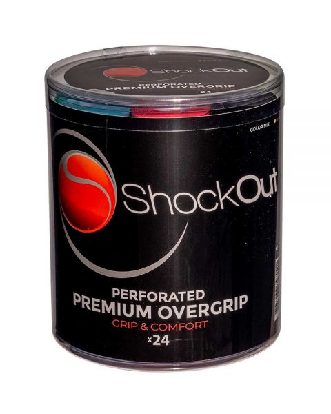 TAMBOR SHOCKOUT X24 OVERGRIPS PREMIUM MULTICOLOR PERFORADO Padel Planet.